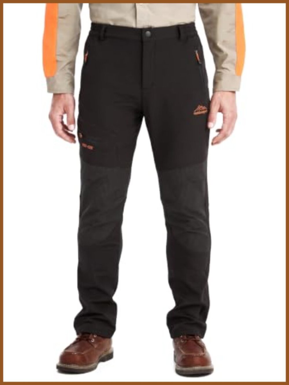 Waterproof Windproof Fleece Lined Snow Ski Hiking Pants for Men